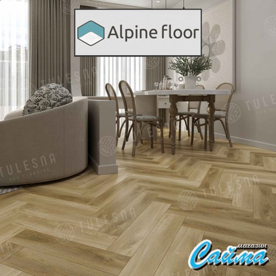 Замковая Каменно-Полимерная SPC Плитка Alpinfloor Art Parquet GRAZIOSO 1005-6