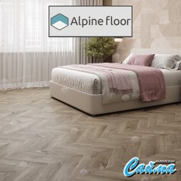Клеевая (Виниловая) LVT-PVH Плитка Alpinfloor Chevron Alpine LVT  Дуб Натуральный Отбеленный Chevron-foto5