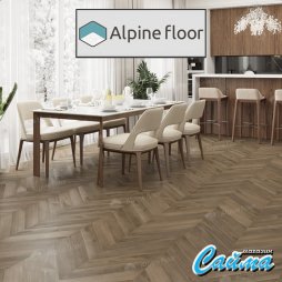 Клеевая (Виниловая) LVT-PVH Плитка Alpinfloor Chevron Alpine LVT  Дуб Насыщенный Chevron-foto5