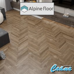 Клеевая (Виниловая) LVT-PVH Плитка Alpinfloor Chevron Alpine LVT  Макадамия Chevron-foto4