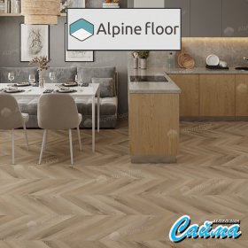 Клеевая (Виниловая) LVT-PVH Плитка Alpinfloor Chevron Alpine LVT  Дуб Синистра Chevron-foto5
