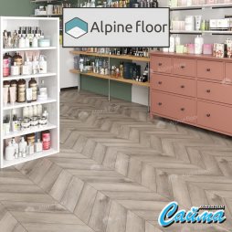 Клеевая (Виниловая) LVT-PVH Плитка Alpinfloor Chevron ECO 20-8 Alpine LVT  Дуб Исида Chevron-foto2