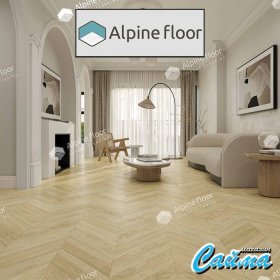 Клеевая (Виниловая) LVT-PVH Плитка Alpinfloor Chevron Alpine LVT  Дуб Ваниль Селект Chevron-foto4