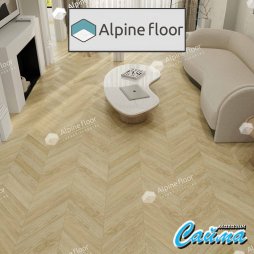 Клеевая (Виниловая) LVT-PVH Плитка Alpinfloor Chevron Alpine LVT  Дуб Ваниль Селект Chevron-foto3