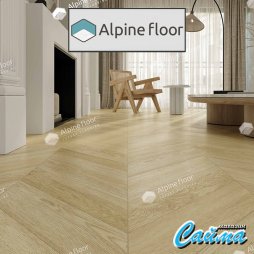 Клеевая (Виниловая) LVT-PVH Плитка Alpinfloor Chevron Alpine LVT  Дуб Ваниль Селект Chevron-foto2