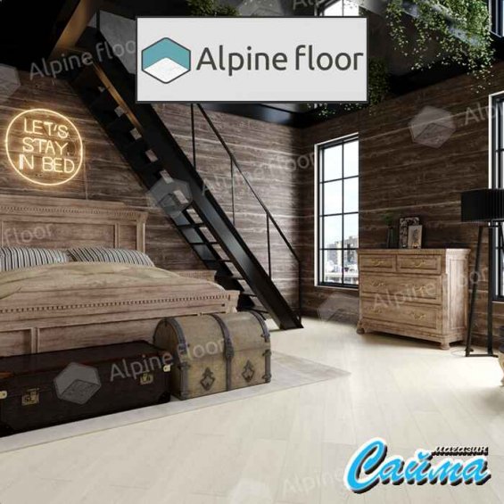 Замковая Каменно-Полимерная SPC Плитка Alpinfloor Classic Light Дуб Арктик ECO-134-77-MC