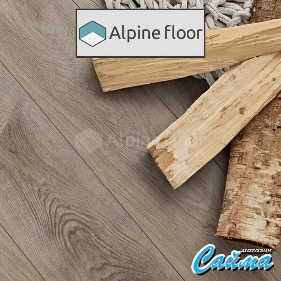Замковая Каменно-Полимерная SPC Плитка Alpinfloor Premium XL Дуб Грей Дождливый-ABA ECO-7-4-MC