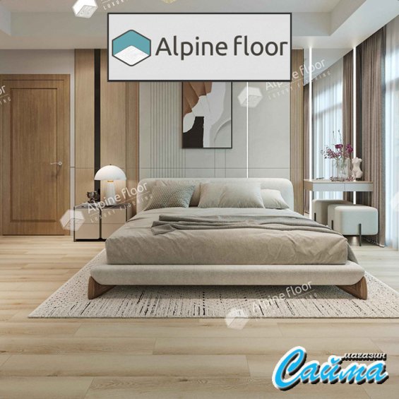 Замковая Каменно-Полимерная SPC Плитка Alpinfloor Real Wood Дуб Самерсет ЕСО-2-11-MC