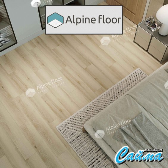Замковая Каменно-Полимерная SPC Плитка Alpinfloor Real Wood Дуб Самерсет ЕСО-2-11-MC
