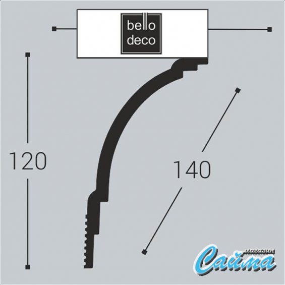 Карниз Bello Deco К18 120-70