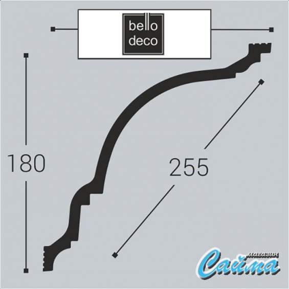 Карниз Bello Deco К23 180-180
