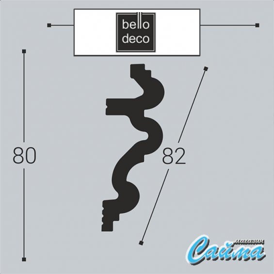 Карниз К6 80-30 Bello Deco