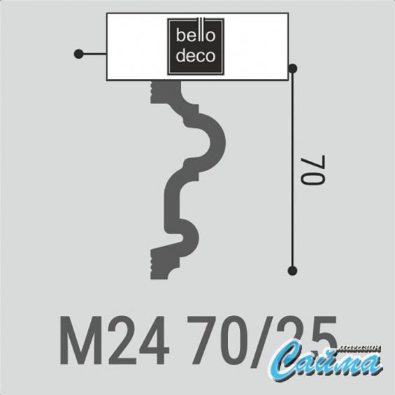 Молдинг Bello Deco М24 70-25