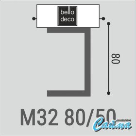 Кабель-Канал (Молдинг) Bello Deco М32 80-50-foto2