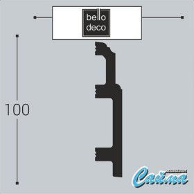 Плинтус напольный П10 100-20 Bello Deco-foto2