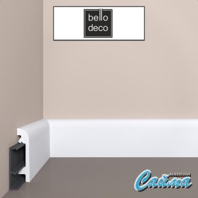 Плинтус напольный П16 80-19 с монтажной планкой Bello Deco