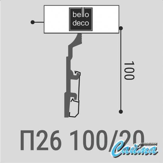 Плинтус напольный П26 100-20 Bello Deco