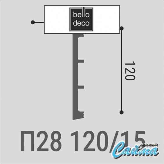 Плинтус напольный П28 120-15 Bello Deco