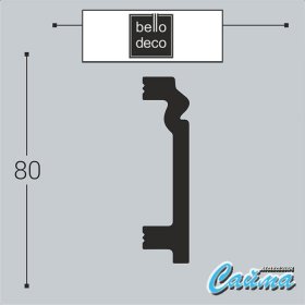 Плинтус напольный П3 80-20 Bello Deco-foto2