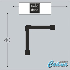Угол из дюрополимера У4 40-40 Bello Deco-foto2