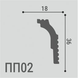 Карниз Де-Багет XPS POLYMER ПП 02 36/18-foto2