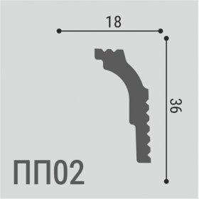 Карниз Де-Багет XPS POLYMER ПП 02 36/18-foto2