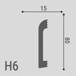 Плинтус Де-Багет напольный XPS POLYMER Н 6 80/15-foto2
