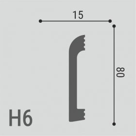 Плинтус Де-Багет напольный XPS POLYMER Н 6 80/15-foto2