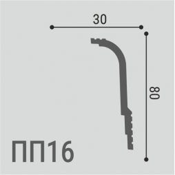 Карниз Де-Багет XPS POLYMER ПП 16 80/30-foto2