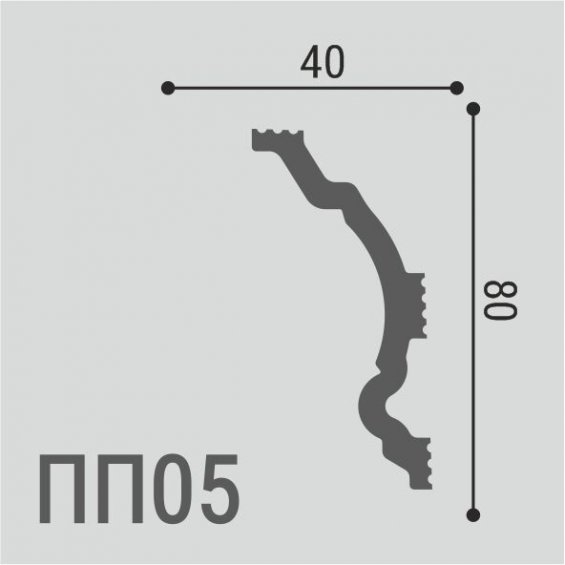 Карниз Де-Багет XPS POLYMER ПП 05 80/40
