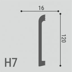 Плинтус Де-Багет напольный XPS POLYMER Н 7 120/16-foto2