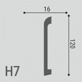 Плинтус Де-Багет напольный XPS POLYMER Н 7 120/16-foto2