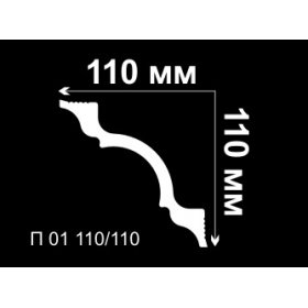 Угол Де-Багет внутренний к плинтусу П 01 110/110-foto2