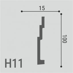 Плинтус Де-Багет напольный XPS POLYMER Н 11 100/15-foto2