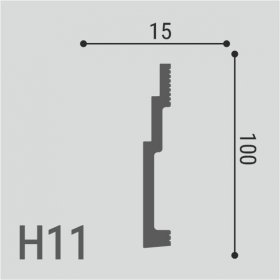 Плинтус Де-Багет напольный XPS POLYMER Н 11 100/15-foto2