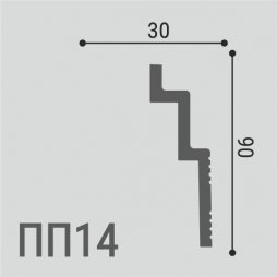Карниз Де-Багет XPS POLYMER ПП 14 90/30-foto2