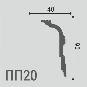 Карниз Де-Багет XPS POLYMER ПП 20 90/40-foto2