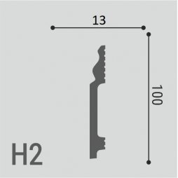 Плинтус Де-Багет напольный XPS POLYMER Н 2 100/13-foto2
