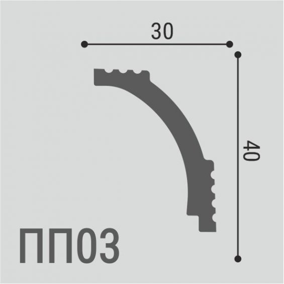Карниз Де-Багет XPS POLYMER ПП 03 40/30
