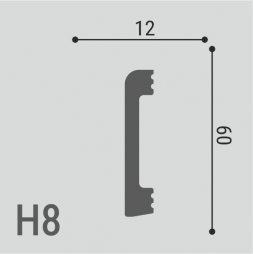Плинтус Де-Багет напольный XPS POLYMER Н 8 60/12-foto2
