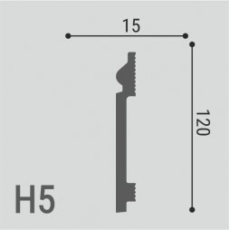 Плинтус Де-Багет напольный XPS POLYMER Н 5 120/15-foto2