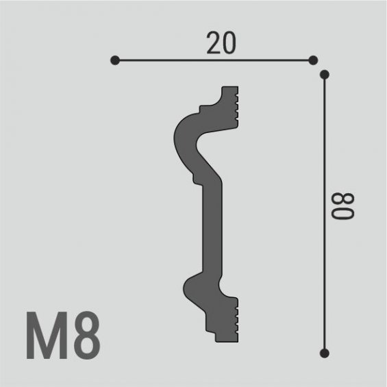 Молдинг Де-Багет XPS POLYMER М 8 80/20