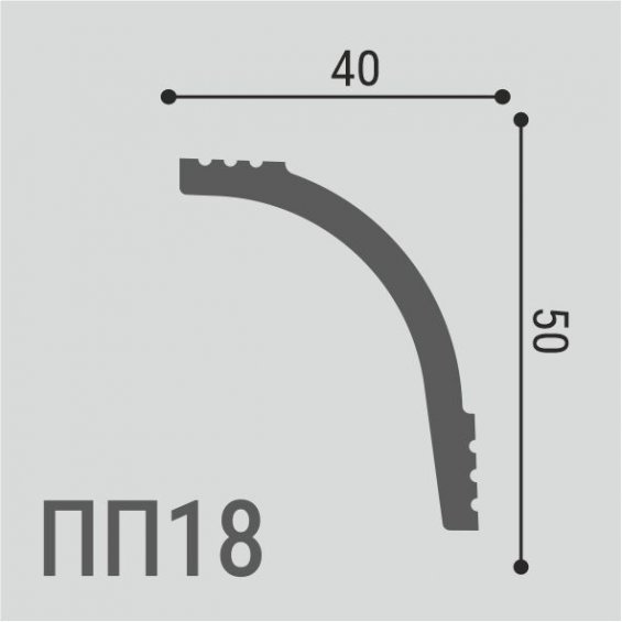 Карниз Де-Багет XPS POLYMER ПП 18 50/40