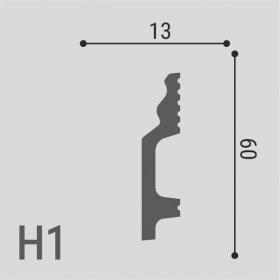 Плинтус Де-Багет напольный XPS POLYMER Н 1 60/13-foto2