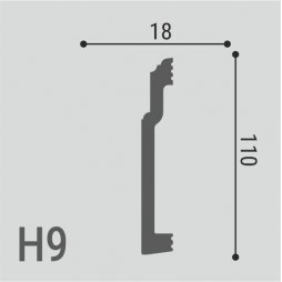Плинтус Де-Багет напольный XPS POLYMER Н 9 110/18-foto2