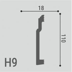 Плинтус Де-Багет напольный XPS POLYMER Н 9 110/18-foto2