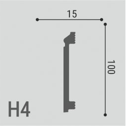 Плинтус Де-Багет напольный XPS POLYMER Н 4 100*15-foto2