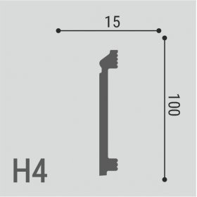 Плинтус Де-Багет напольный XPS POLYMER Н 4 100*15-foto2
