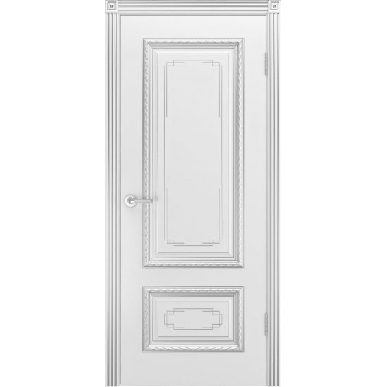 Дуэт R В2 ДГ Белый с патиной Серебро Дуэт R В2 ДГ Белый с патиной Серебро