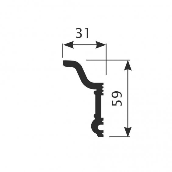 Карниз CoSca KX046 (31х59х2000)